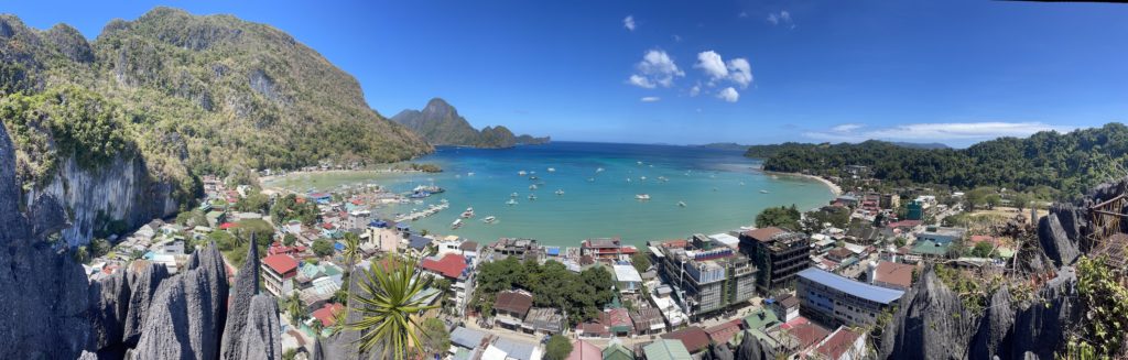 Blick auf El Nido auf Palawan